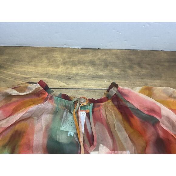 Johnny Was Love Radika Long Sleeve Silk Blouse Boho Chic Sheer XL NWT - Picture 5 of 13